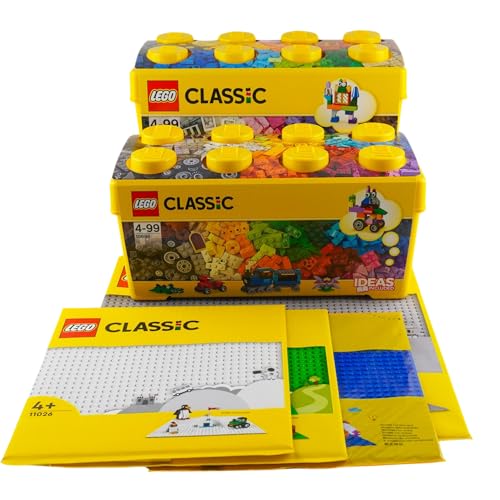 Lego® Classic Family Pack – 2 Bausteinboxen & 4 Grundplatten – Unbegrenzte Kreativität für die ganze Familie! von Stein-Experte