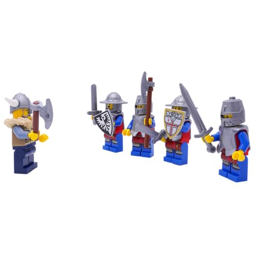 Lego® Mittelalter-Set – 1 furchtloser Wikinger fordert 4 tapfere Ritter zum Kampf! Führe epische Schlachten! von Stein-Experte