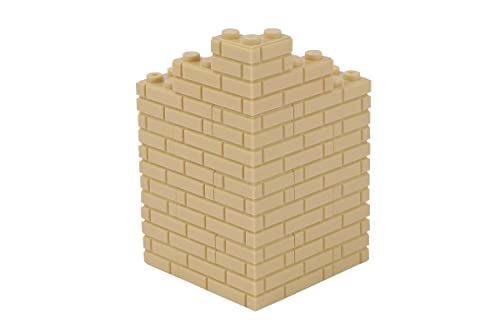 Steinchenshop 215 Stück City Bausteine Klemmbausteine Mauersteine Masonry Brick Bausteine tan (Beige) von Steinchenshop