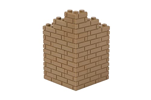 Steinchenshop 215 Stück Klemmbausteine Mauersteine Masonry Brick Bausteine Dunkelbeige (Dark tan) von Steinchenshop