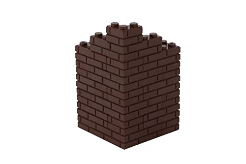 Steinchenshop 215 Stück Klemmbausteine Mauersteine Masonry Brick Bausteine braun (Reddish Brown) von Steinchenshop