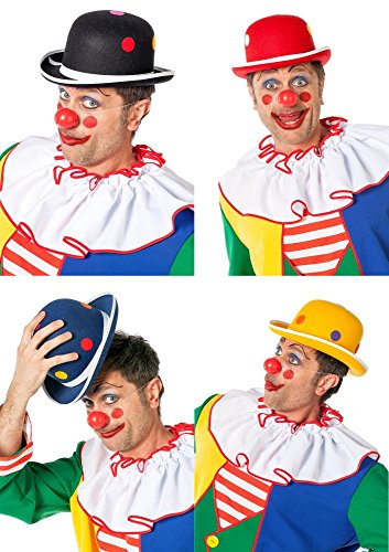 Clownshut, Melone mit Punkten, Rot von Stekarneval