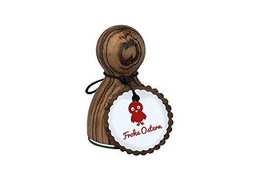 Stemplino® Stempel Ostern Maxistempel Größe L - Frohe Ostern Osterküken - hochwertiger Holzstempel Motivstempel Holz Ostern Deko basteln Ostern von Stemplino