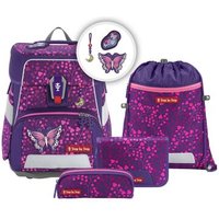 Step by Step 213554 SPACE SHINE Schulranzen-Set "Butterfly Night Ina", 5-teilig von Step by Step