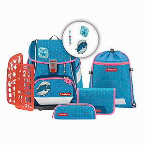 Step by Step 2IN1 PLUS Schulranzen-Set Dolphin Pippa, 6-teilig von Step by Step