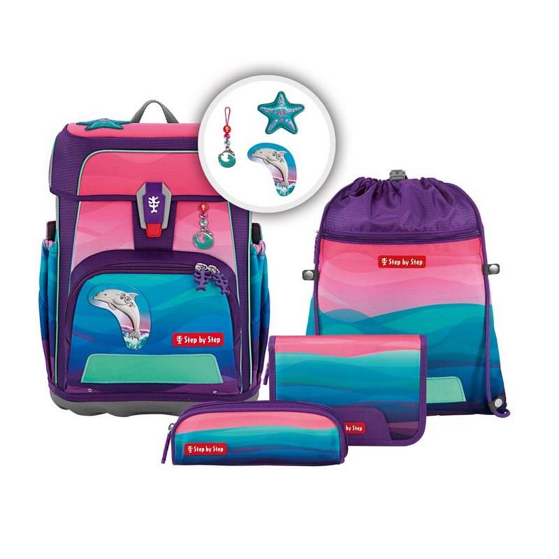 Step by Step Schulranzen Set Cloud Ocean Dolphin Lana 5 teilig - Special Edition von Step by Step