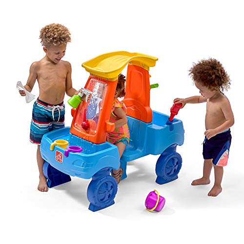 STEP2 Car Wash Splash Center Auto Wasserspieltisch | Großer Wassertisch mit 13-teiligem Zubehörset | Garten Wasser Spielzeug für Kinder von Step2