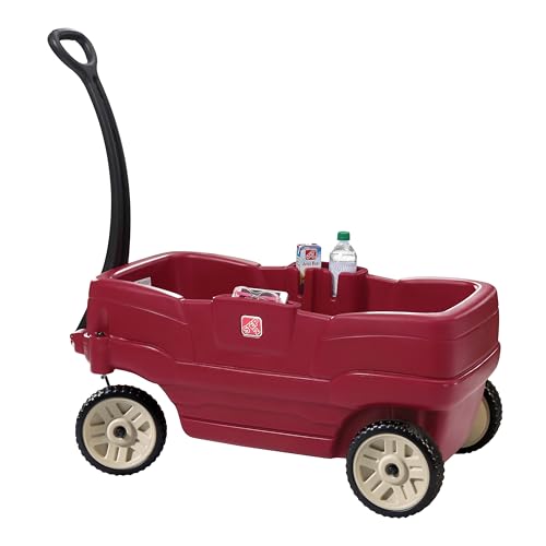 Step2 Neighborhoor Wagon Bollerwagen mit 2 Sitzen | Handwagen für Kinder in Rot | Kunststoff Transportwagen mit Schiebestange Step2 Neighborhoor Wagon Bollerwagen mit 2 Sitzen | Handwagen für Kinder in Rot | Kunststoff Transportwagen mit Schiebestange von Step2