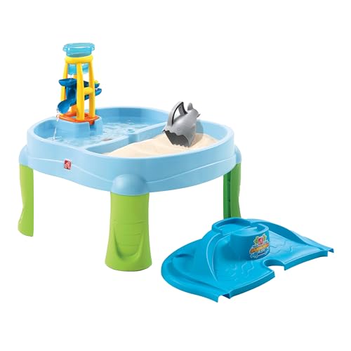 Step2 Splash & Scoop Bay Sand & Wassertisch | Wasserspieltisch für Kinder in Blau | Wasserspielzeug/Sandtisch für den Garten.. von Step2