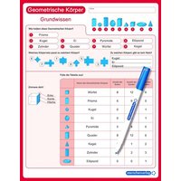 Geometrische Körper - Grundwissen - wiederbeschreibbare Lerntafel mit Stift von Sternchenverlag