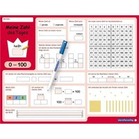 Meine Zahl des Tages 0-100 - wiederbeschreibbare Lerntafel mit Stift - Mathematik von Sternchenverlag