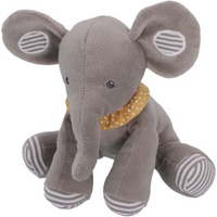 STERNTALER 3002211 Spieltier Elefant Eddy mit Rassel, Grau von Sterntaler