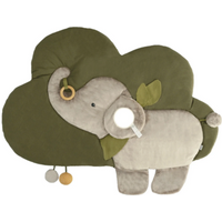 STERNTALER 9102211 Krabbeldecke Motiv Wolke mit Elefant Eddy, Grau von Sterntaler