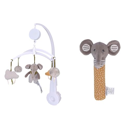 Sterntaler Baby Mobile Eddy und Greif-Quietsche Elefant Eddy in Rost von Sterntaler