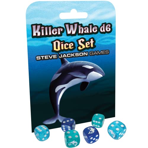 Killer Whale D6 Dice Set | Custom Dice, Perfect for use with Steve Jackson Games, DND, RPGs, Tabletop Games, and Role-Playing Adventures von Steve Jackson Games