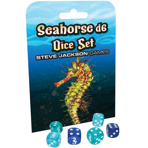 Seahorse D6 Dice Set | Custom Dice, Perfect for use with Steve Jackson Games, DND, RPGs, Tabletop Games, and Role-Playing Adventures von Steve Jackson Games