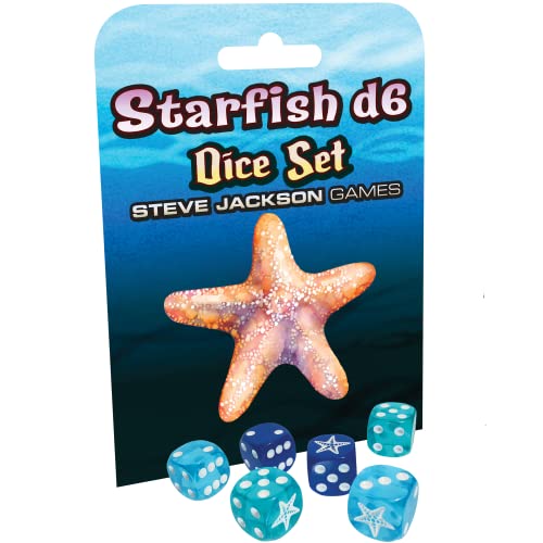 Starfish D6 Dice Set | Custom Dice, Perfect for use with Steve Jackson Games, DND, RPGs, Tabletop Games, and Role-Playing Adventures von Steve Jackson Games