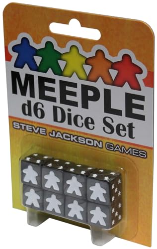 Steve Jackson Games 5940A - Meeple D6 Dice Set (Black) von Steve Jackson Games