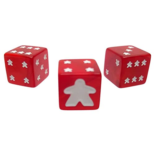 Steve Jackson Games 5940D - Meeple D6 Dice Set (Red) von Steve Jackson Games