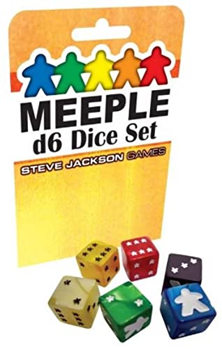 Steve Jackson Games 5940E - Meeple D6 Dice Set (Yellow) von Steve Jackson Games