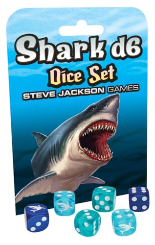 Steve Jackson Games SJG05995 - Shark D6 Dice Set (6) von Steve Jackson Games