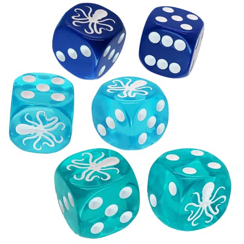 Steve Jackson Games SJG05996 - Octopus D6 Dice Set (6) von Steve Jackson Games