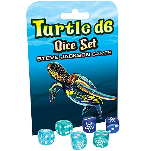 Steve Jackson Games SJG05997 Turtle D6 Dice Set (6) von Steve Jackson Games