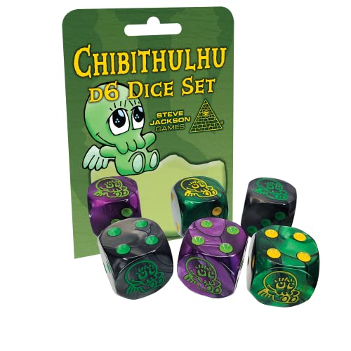 Steve Jackson Games SJG05998 - Chibithulhu D6 Dice Set(6) von Steve Jackson Games