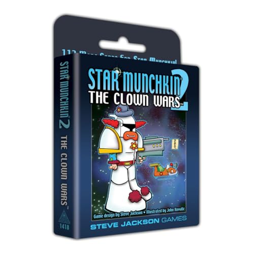 Steve Jackson Games | Star Munchkin 2: The Clown Wars | The Hilarious Fast-Paced Card Game Expansion for 3 to 6 Players | Ages 10 and Up | English von Steve Jackson Games