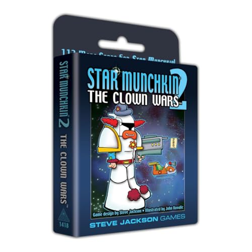 Steve Jackson Games | Star Munchkin 2: The Clown Wars | The Hilarious Fast-Paced Card Game Expansion for 3 to 6 Players | Ages 10 and Up | English Steve Jackson Games | Star Munchkin 2: The Clown Wars | The Hilarious Fast-Paced Card Game Expansion for 3 to 6 Players | Ages 10 and Up | English von Steve Jackson Games