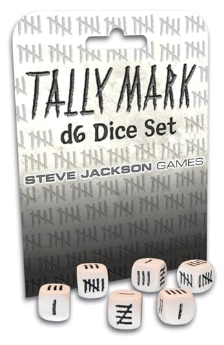 Tally Mark D6 Dice Set | Custom Dice, Perfect for use with Steve Jackson Games, DND, RPGs, Tabletop Games, and Role-Playing Adventures von Steve Jackson Games