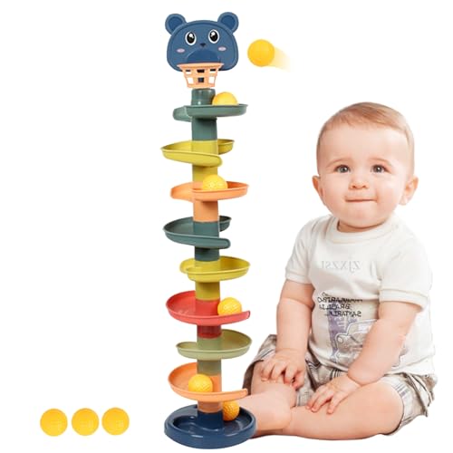 Ball Drop-Spielzeug im Alter von 3 Monaten+, 9-Schichten-Kleinkindkugelspielzeug mit 9 Bällen, sichere Bildungsspiele und wirksamen Spielzeug Interactive von StibZeup