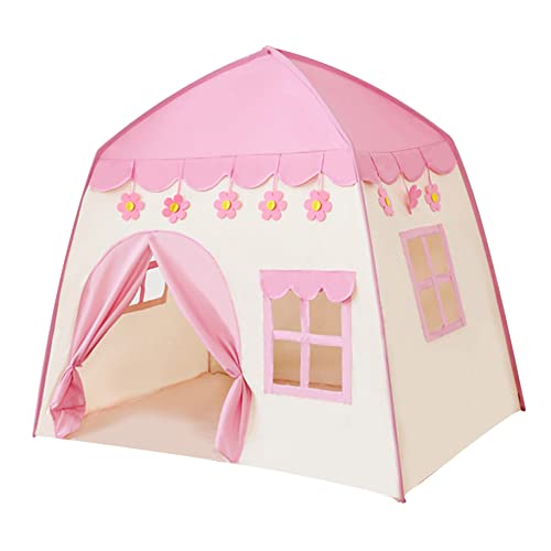 Prinzessin Castle Kinder Spielen Zelt großes Fairy Playhouse 51.18x39.37x51.18 Zoll Tipee Zelt für Kinder Geburtstagsgeschenk für Mädchen Pink von StibZeup