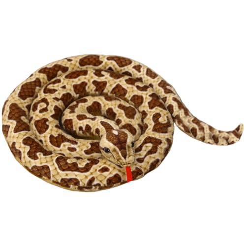 Schlangenspielzeug 74.8 '' Schlange Stofftier Python Schlange Plüsch lebensechte gefülltes Schlangenspielzeug weich gefüllte Schlange Plüsch gefälschte Schlangen für Aprilscherz Day Streichprops Brau von StibZeup