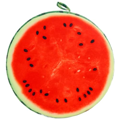 StibZeup Bodenkissen für Kinder, 15,8 '' runde Wassermelonenkissen Obstsitzpolster Dekorative Obstpolsterkissen Maschine für Zuhause, Sofa, Schlafzimmer, Wohnzimmer von StibZeup