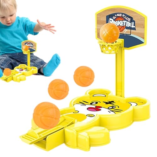 Basketballkorb-Fingerspiel, Tisch-Basketballspielzeug - Cartoon-Basketballspiel-Spielzeug | Desktop-Tisch-Basketballspiel-Set, Katapult-Basketballspiel, Schreibtischspiele für Kinder und Erwachsene von Stibtmr