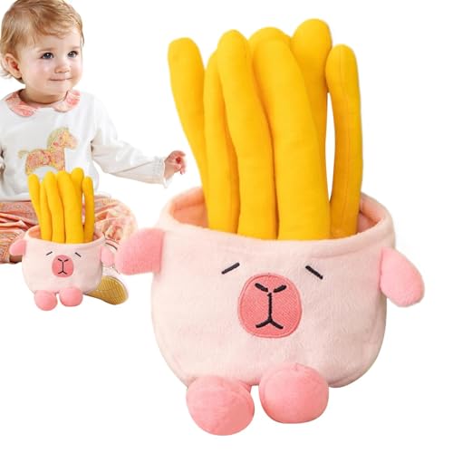 Capybara Fries Stofftier,Gefüllte Capybara Puppe,Capybara Stofftier Spielzeug | 9,84 Zoll süßes Stofftier-Plüschtier, Capybara-Food-Plüschtier für Zuhause, Studio von Stibtmr