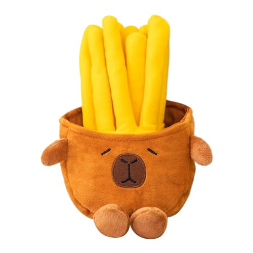 Stibtmr Lebensmittel-Plüschtier-Anhänger, Capybara-Pommes-Plüsch | Weiche Stofftierpuppe | Tragbares Capybara-Futter-Plüschtier, Heimdekoration für Wohnzimmer, Schlafzimmer, Arbeitszimmer von Stibtmr