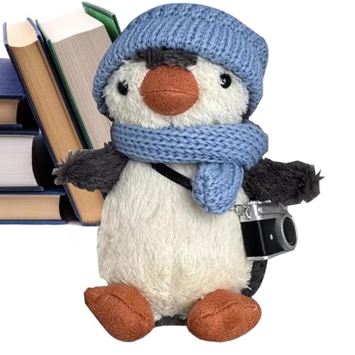 Stibtmr Pinguin-Stofftier,Stoffpinguin-Plüschtier,6,3 Zoll süßes Kissenplüsch mit | Soft Cuddl Entzückende Plüschtiere, Pinguin-Stofftier, Meerestiere, für Erwachsene, Kinder und Mädchen von Stibtmr