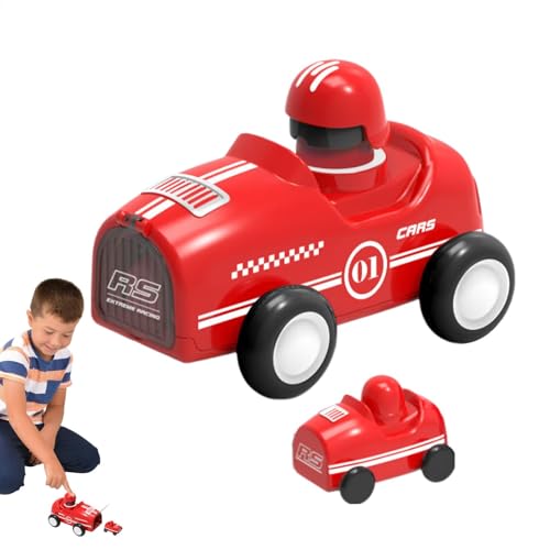 Stibtmr Schiebe- und Go-Auto, Kinderautospielzeug mit Reibungskraft - 2X Press and Go Car - Interaktives Push-Reibungsauto, pädagogisches, reibungsbetriebenes Fahrzeugauto für Mädchen und Kinder von Stibtmr