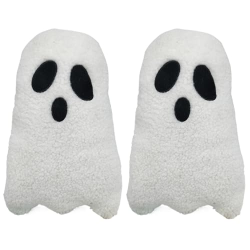 Ghost Pillow 2pcs 11,8 Zoll niedliche lustige Ghost Plüsch weich gemütlich Halloween Kissen Dekorative weiße Halloween -Kissen Halloween Dekor für Sofa Bett Couch Verandch von Stibzeup