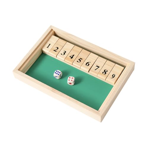 Holz digitales Board Shut Box Classic Dice Game Double Flip Board Spielzeug Flip Block Board 2 Spieler Weihnachten unterhaltsam für Familienfreundstil von Stibzeup