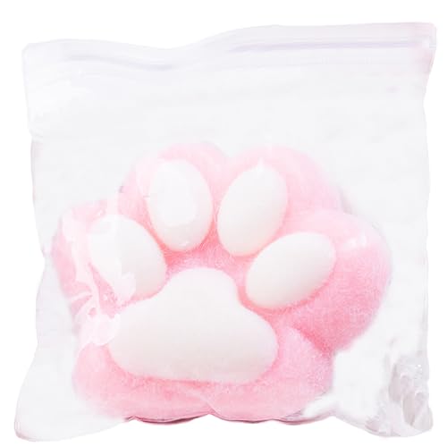 Squeeze Ball Cat Cat Paw Squish Kugeln 5 Zoll großer Stress Ball Safe Silikon -Sensorikkugeln mit Verschiebung der Oberfläche Weiches Stress -Relief -Spielzeug für Erwachsene Kinder von Stibzeup