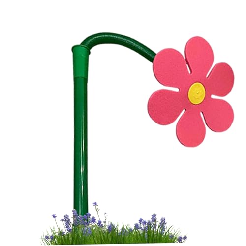 Stibzeup Blumensprinkler für große Flächen niedliche Gartensprinkler tanzende Blumensprinkler mit Wasserrohr -Anpassung für Gartengarten Kinder Spielen rot von Stibzeup