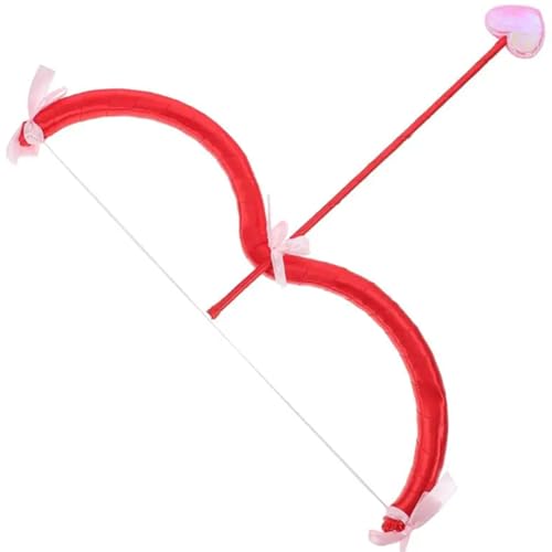 Stibzeup Cupid Bow und Pfeilset 17.72inch Herz Form süße Valentinstag Cupid Bow Cupid Kostüm für Cosplay Weihnachtsfotografie Mode von Stibzeup