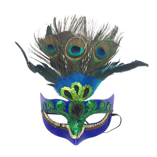 Stibzeup Make -up -Masken -Prom -Maske Peacock Mask Party Maske Venezianische Maskerade -Maske für Frauenblau Mode von Stibzeup