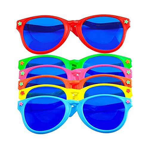 Stibzeup Partygläser, 6pcs große farbenfrohe Sonnenbrille..Lustige Foto Requisiten mit Kostümpartyzubehör für Geburtstag Home Party Decor Dekor von Stibzeup