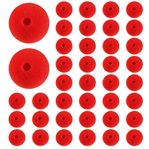 Stibzeup Rote Clown -Nasenschwamm Nasen Clown Cosplay liefert Comic -Kostüm für Kinder Erwachsene 40pcs 50 mm von Stibzeup