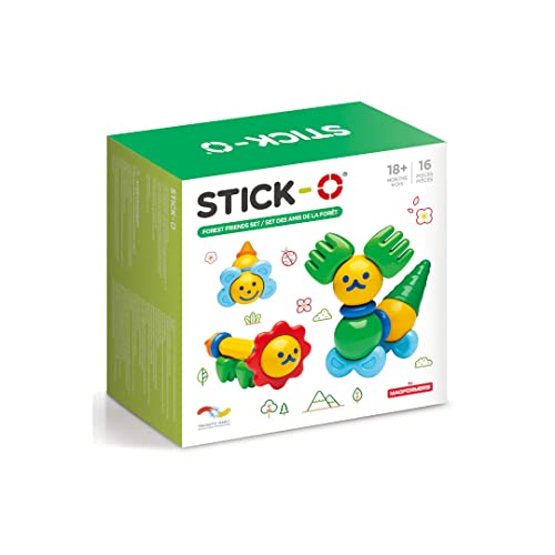 Stick-O Forest Friends 16-Piece Magnetic Building Blocks Toy. Preschool STEM Learning Toy. Made by Magformers for Younger Children. Chunky Design. von Stick-O