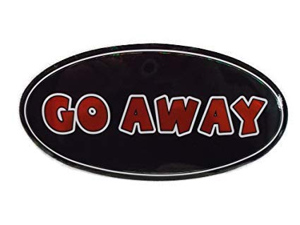 Go Away Lasersticker 18cm Sticker Aufkleber Glitzersticker GOR 29/3209 M22 von Sticker Aufkleber Tattoos